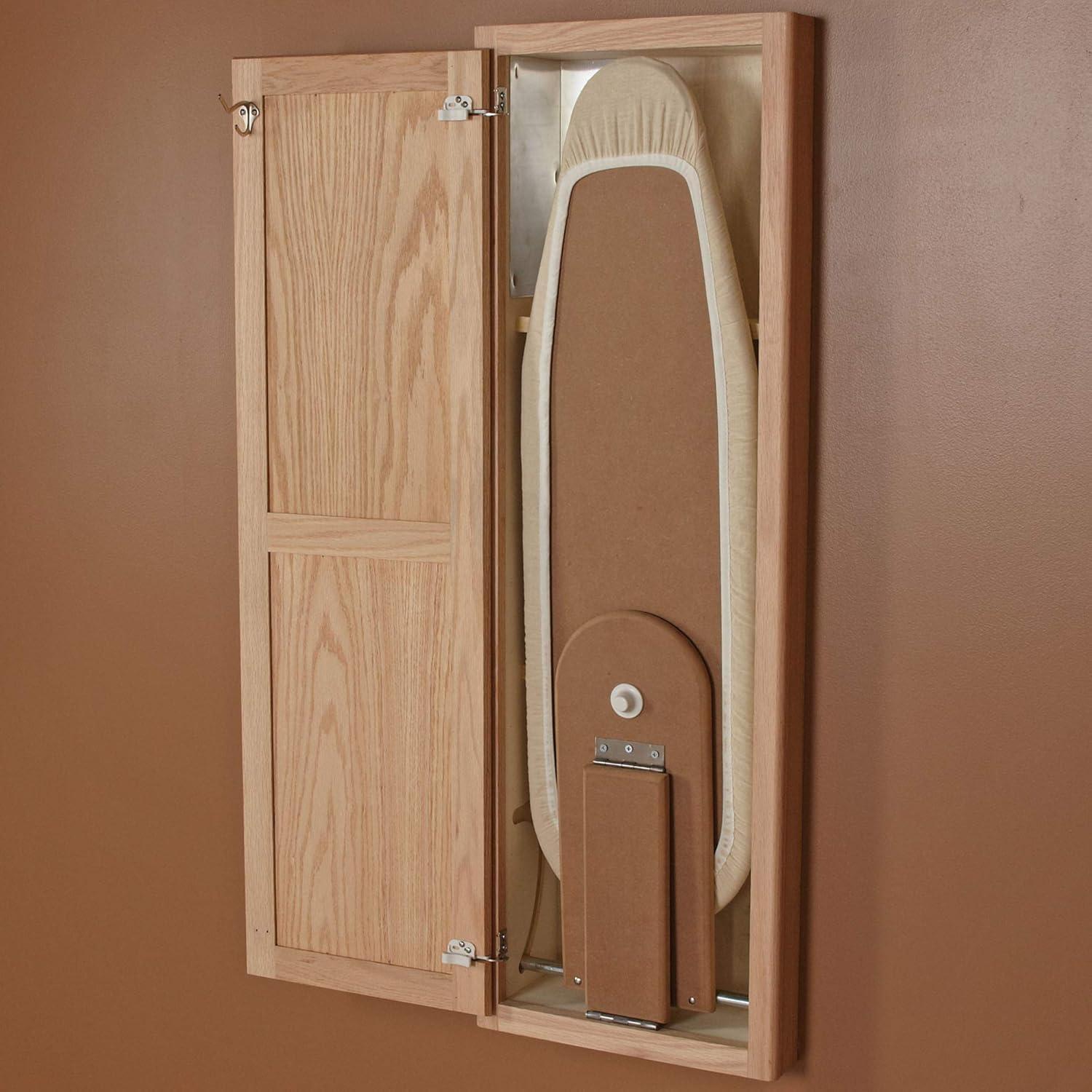 image:imageHousehold Essentials Stowaway inWall Ironing Board Finish WhiteOak