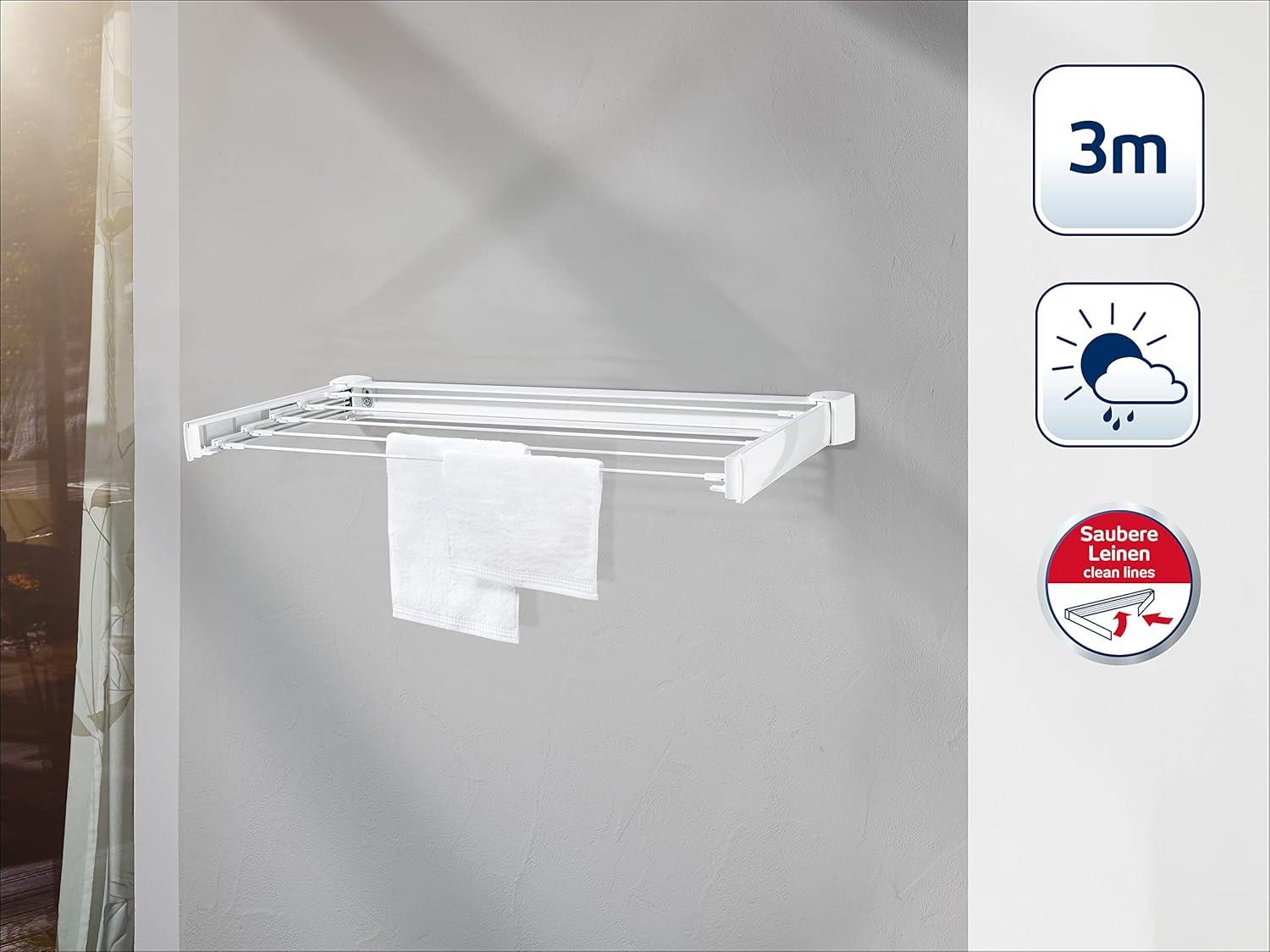image:imageLeifheit 83100 Wall Dryer Telefix 100 White3 m