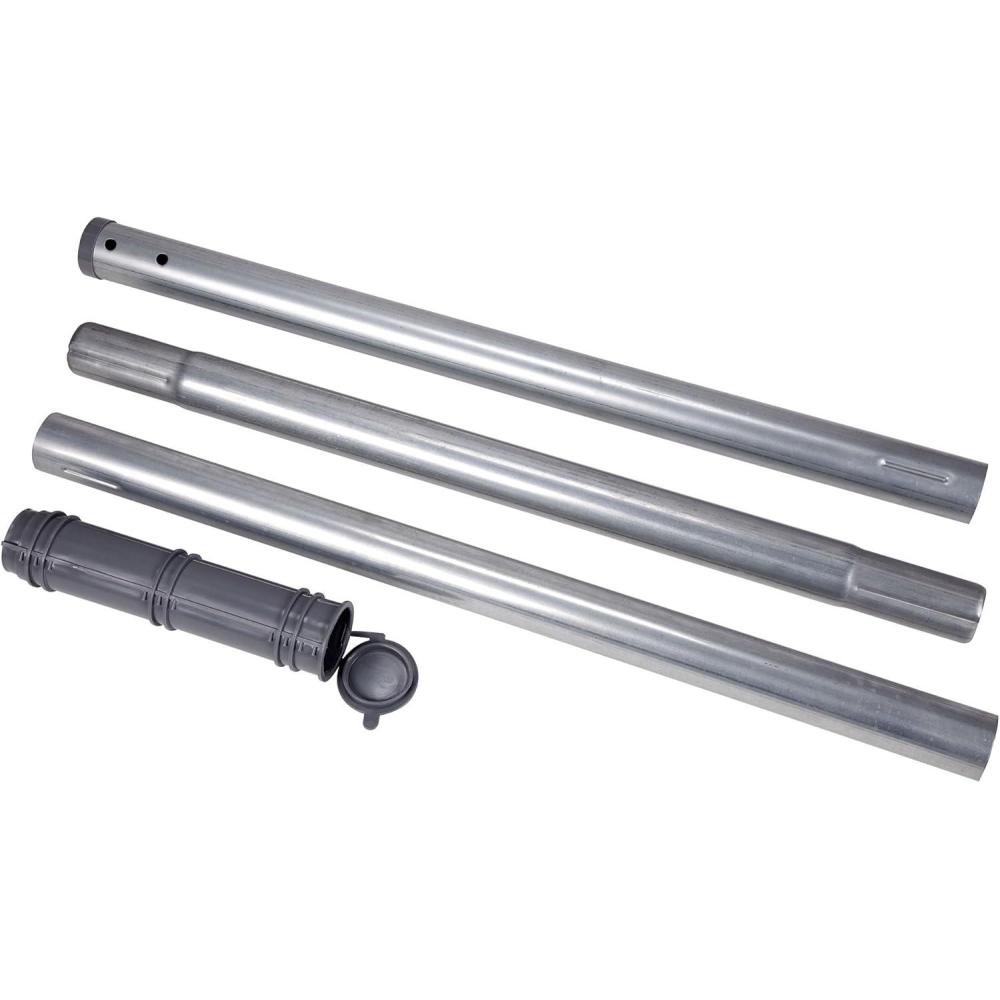 image:imageHousehold Essentials HeavyGauge 3Piece Outdoor Clothesline Pole with Ground Sleeve 85 Galvanized Steel Freestanding Support Post with Nuts amp Bolts for Receiver Bracket Bracket Sold Separately
