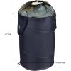 Household Essentials 2039 Pop-Up Laundry Hamper with Handles and Drawstring Closure, Blue 16-Inch by 20-Inch