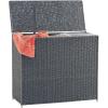 Household Essentials 3 Compartment Laundry Sorter, Wicker Laundry Sorter(Grey)
