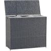 Household Essentials 3 Compartment Laundry Sorter, Wicker Laundry Sorter(Grey)