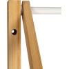 Household Essentials Bamboo Folding Clothes Drying Rack | White Finish, 11 Dowels & Flat Drying Shelf | Eco-Friendly, Collapsible Laundry Rack for Dorms, Apartments & Small Spaces | Fully Assembled(Wall Mount)