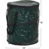 Household Essentials Pop Up Hamper, Pop Up Camping Trash Can, Great for Outdoor or Indoor Use, Portable and Collapsible with Zippered Top, Green(13 Gallon)