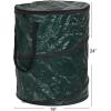 Household Essentials Pop Up Hamper, Pop Up Camping Trash Can, Great for Outdoor or Indoor Use, Portable and Collapsible with Zippered Top, Green(30 Gallon)