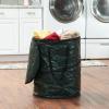 Household Essentials Pop Up Hamper, Pop Up Camping Trash Can, Great for Outdoor or Indoor Use, Portable and Collapsible with Zippered Top, Green(30 Gallon)