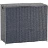 Household Essentials 3 Compartment Laundry Sorter, Wicker Laundry Sorter(Grey)