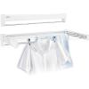 Leifheit Wall Dryer Telegant 36 Protect Plus, Space Saving Wall Mounted Clothes Drying Rack with 3.6 m Drying Length, Hidden Folding Design, 5 Rustproof Rails and 60 cm Aluminum Towel Bar(72 x 37 cm)