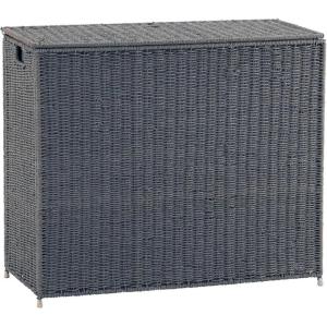Household Essentials 3 Compartment Laundry Sorter, Wicker Laundry Sorter(Grey)