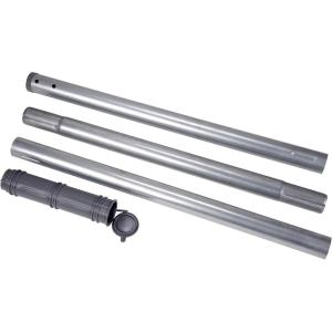 Household Essentials Heavy-Gauge 3-Piece Outdoor Clothesline Pole with Ground Sleeve — 85″ Galvanized Steel Freestanding Support Post with Nuts & Bolts for Receiver Bracket (Bracket Sold Separately)