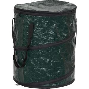 Household Essentials Pop Up Hamper, Pop Up Camping Trash Can, Great for Outdoor or Indoor Use, Portable and Collapsible with Zippered Top, Green(13 Gallon)