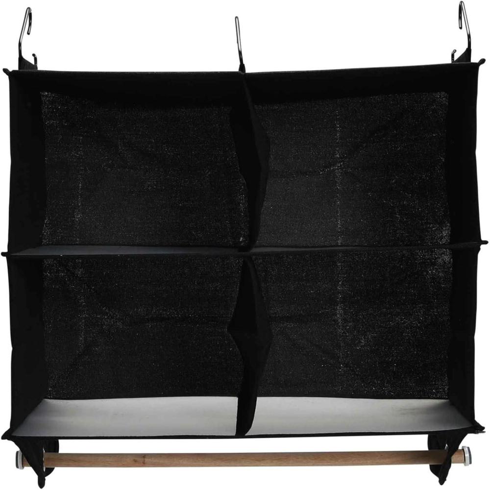 image:imageHousehold Essentials 4 Pocket Wide Organizer with Hangbar Black