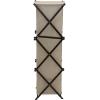 Household Essentials 12 Pocket Shoe Cubby, Sturdy Folding Frame, Poly-Cotton Blend Fabric, Holds 12 Pairs of Shoes, Breathable, Seamless Back, Natural