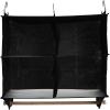 Household Essentials 4 Pocket Wide Organizer with Hangbar, Black