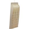 Household Essentials Lingerie Hanging Organizer, 37 Poly-Cotton Blend Fabric Pockets, 24 Small, 9 Medium and 4 Large, Great for Rod or Wire Closets, Natural