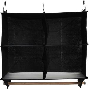 Household Essentials 4 Pocket Wide Organizer with Hangbar, Black