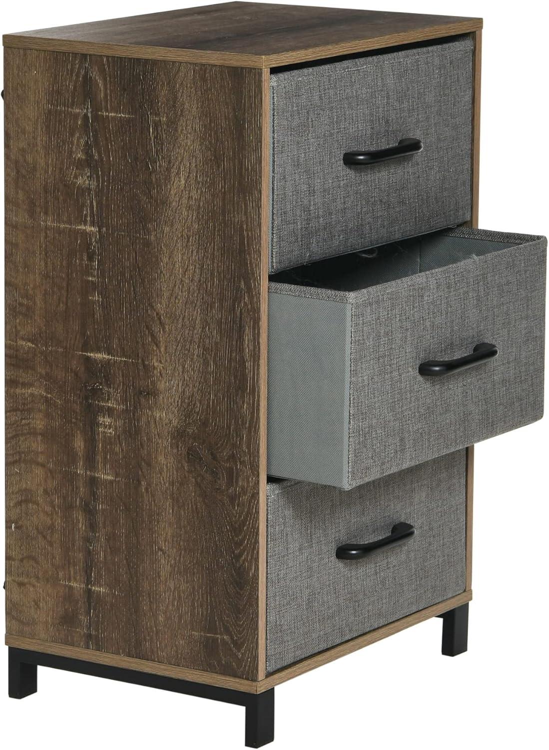 image:imageHousehold Essentials 80141 Wooden 4 Drawer Dresser Storage Night Stand MahoganeyWalnutAshwood