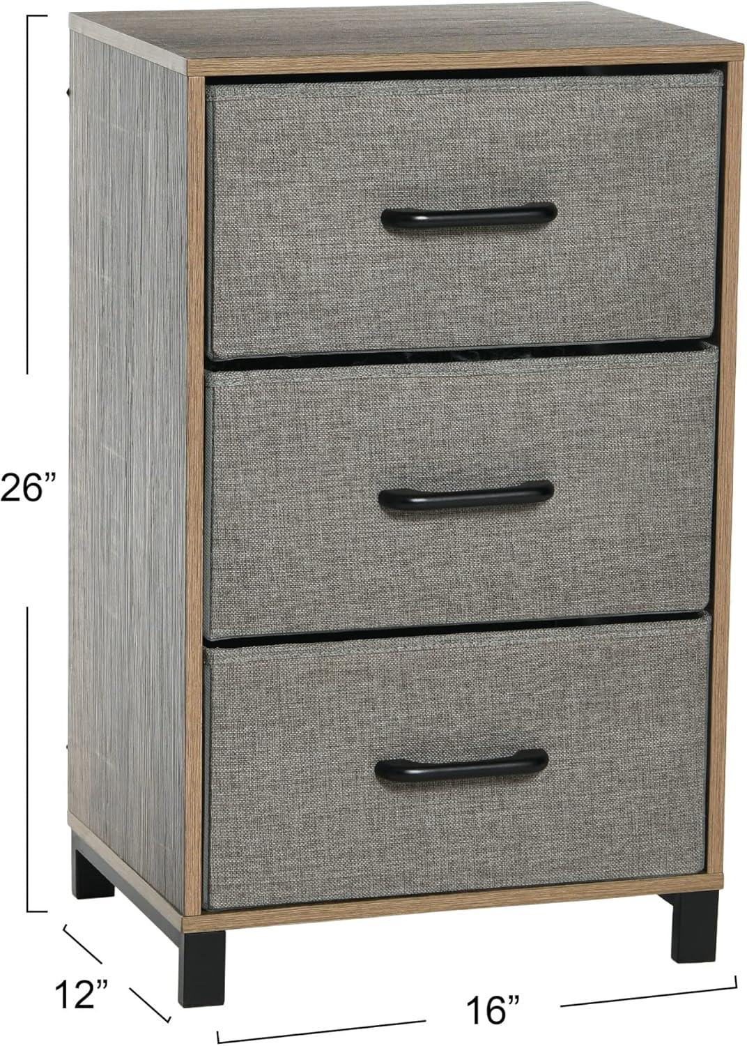 image:imageHousehold Essentials 80141 Wooden 4 Drawer Dresser Storage Night Stand MahoganeyWalnutAshwood