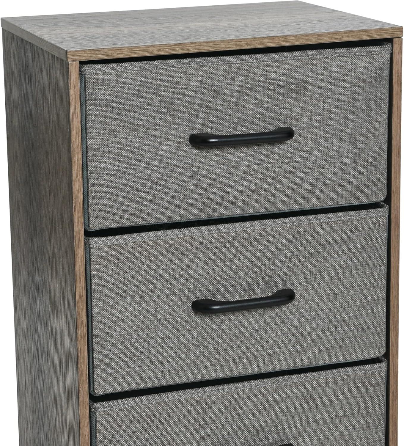 image:imageHousehold Essentials 80141 Wooden 4 Drawer Dresser Storage Night Stand MahoganeyWalnutAshwood