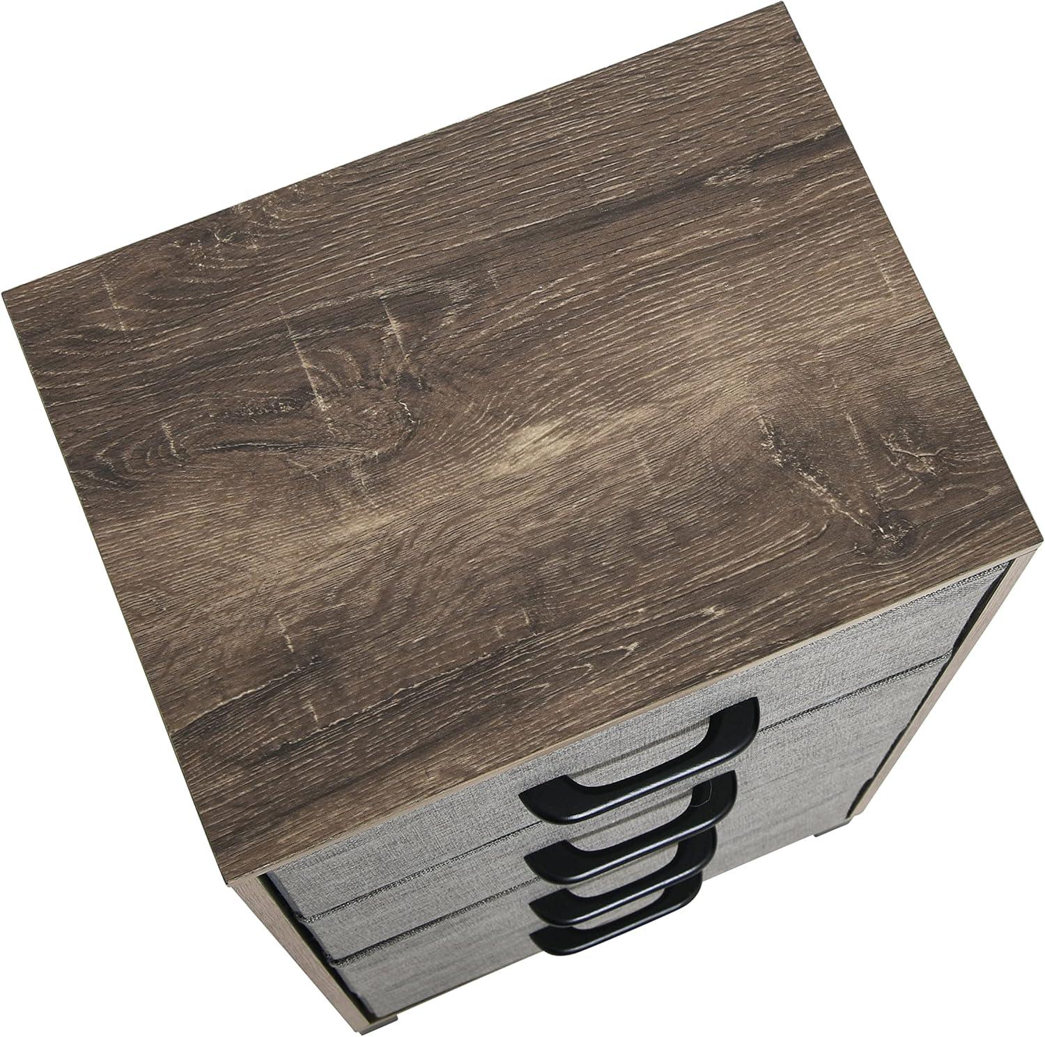 image:imageHousehold Essentials 80141 Wooden 4 Drawer Dresser Storage Night Stand MahoganeyWalnutAshwood