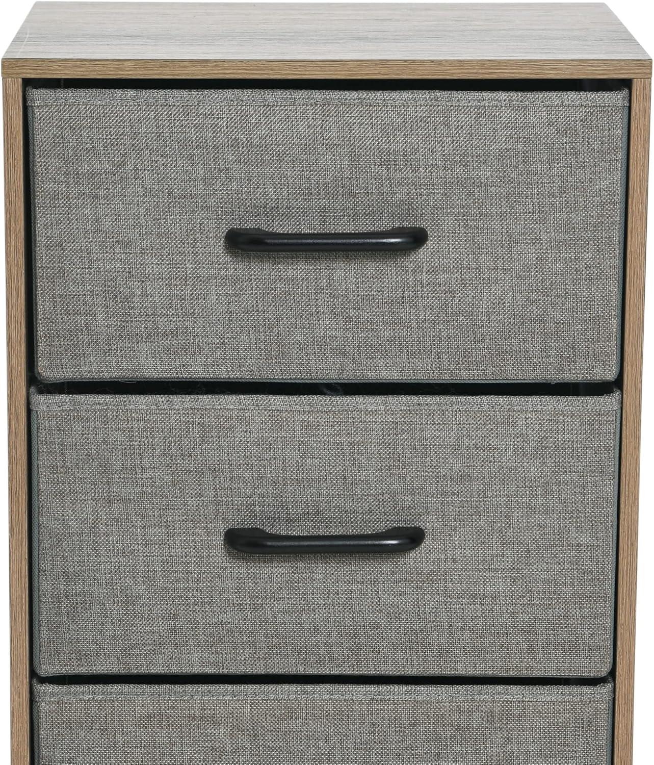 image:imageHousehold Essentials 80141 Wooden 4 Drawer Dresser Storage Night Stand MahoganeyWalnutAshwood