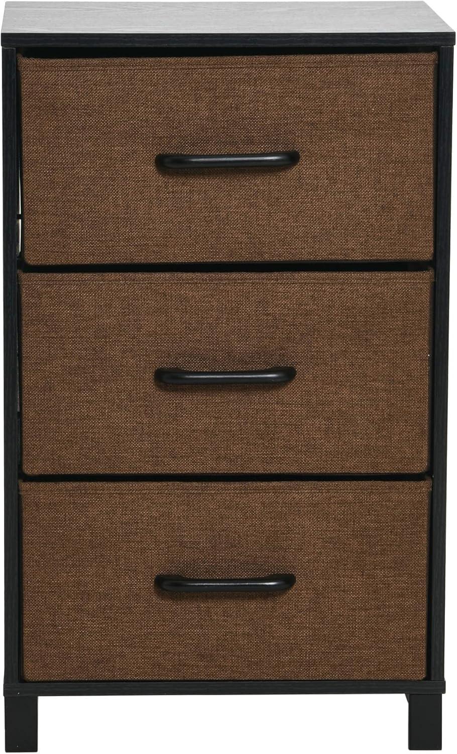 image:imageHousehold Essentials 80141 Wooden 4 Drawer Dresser Storage Night Stand MahoganeyWalnutBlack Oak