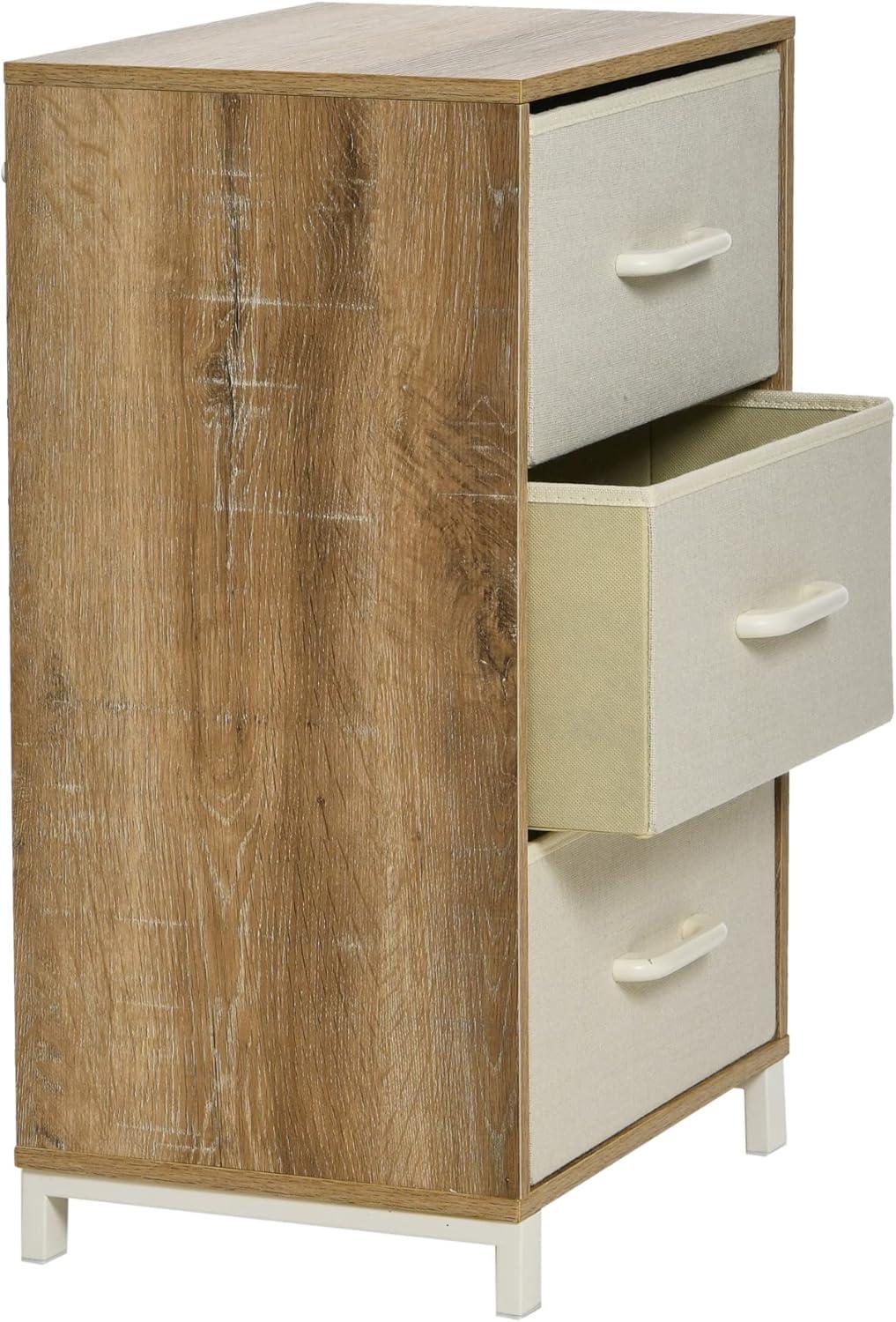 image:imageHousehold Essentials 80141 Wooden 4 Drawer Dresser Storage Night Stand MahoganeyWalnutCoastal Oak