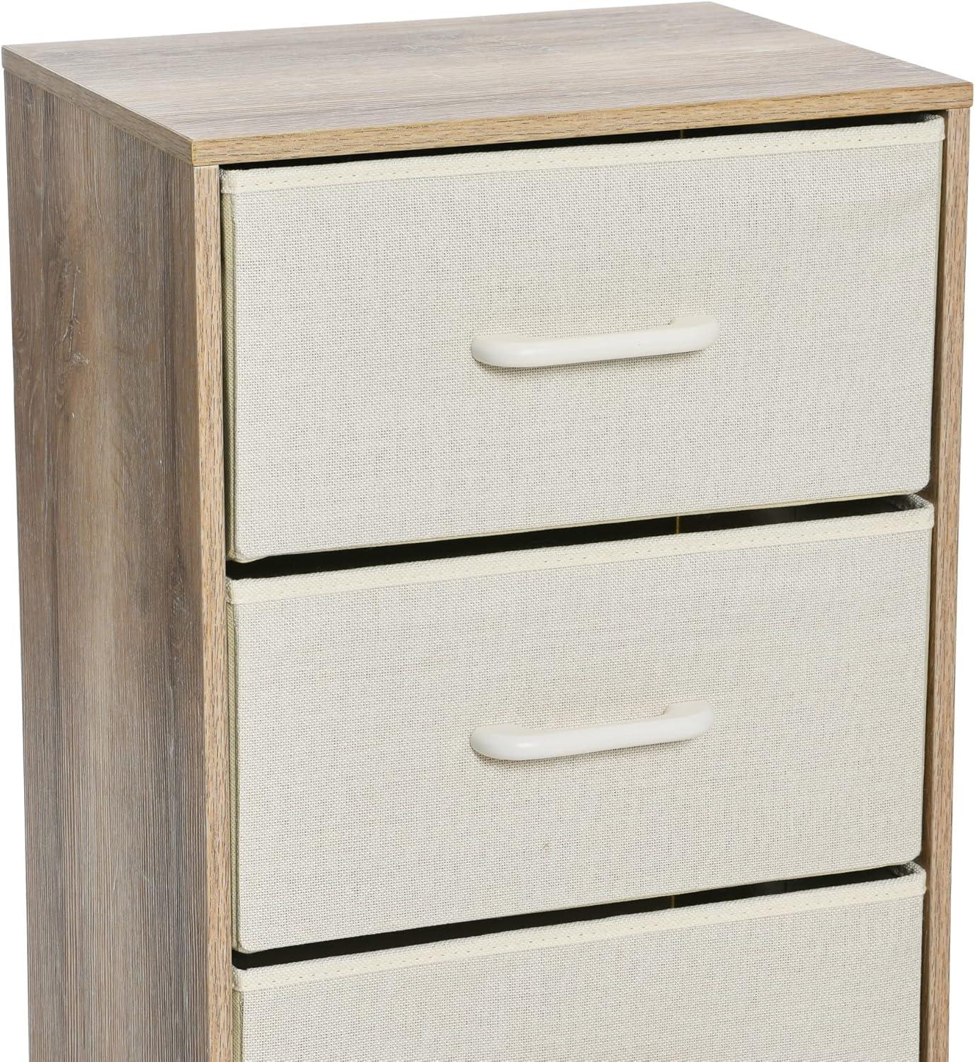 image:imageHousehold Essentials 80141 Wooden 4 Drawer Dresser Storage Night Stand MahoganeyWalnutCoastal Oak