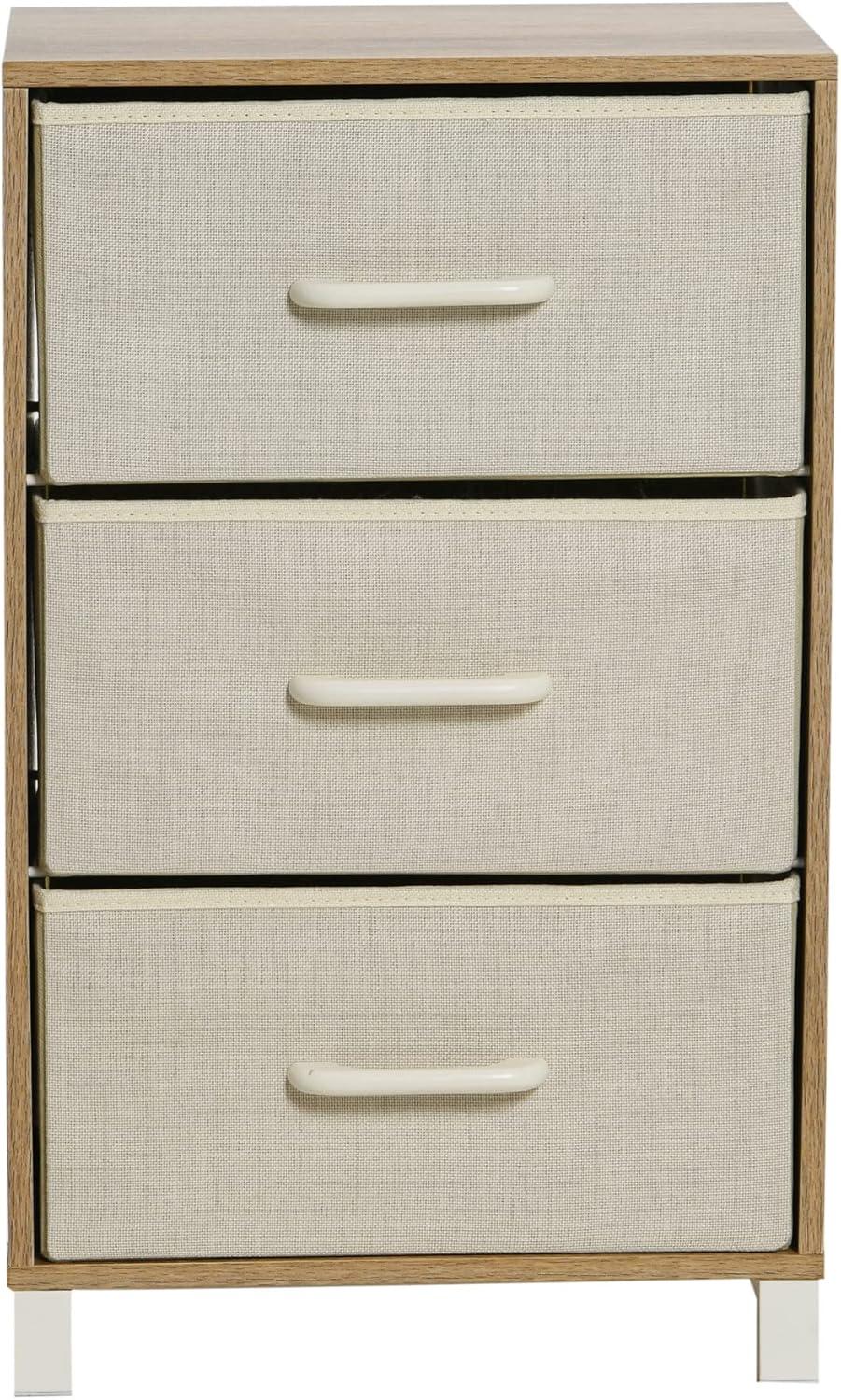 image:imageHousehold Essentials 80141 Wooden 4 Drawer Dresser Storage Night Stand MahoganeyWalnutCoastal Oak