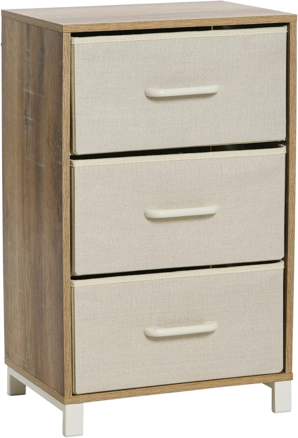 image:imageHousehold Essentials 80141 Wooden 4 Drawer Dresser Storage Night Stand MahoganeyWalnutCoastal Oak