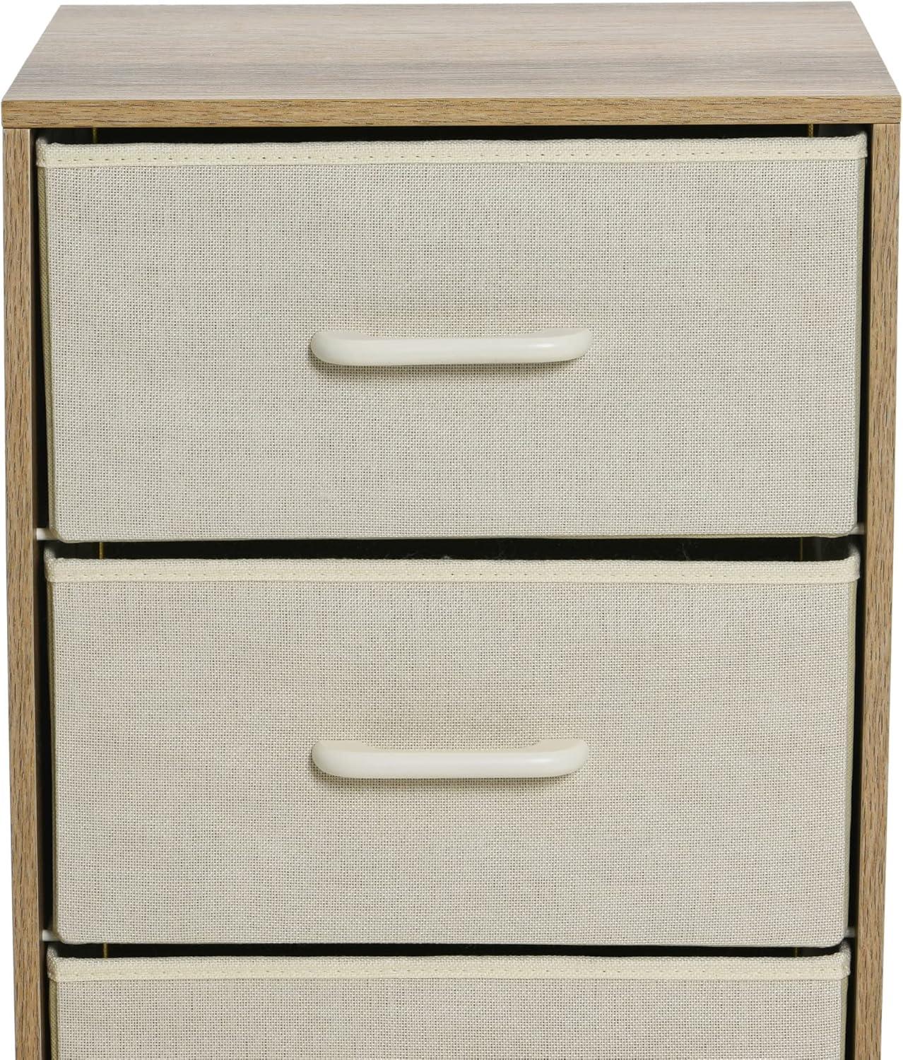 image:imageHousehold Essentials 80141 Wooden 4 Drawer Dresser Storage Night Stand MahoganeyWalnutCoastal Oak