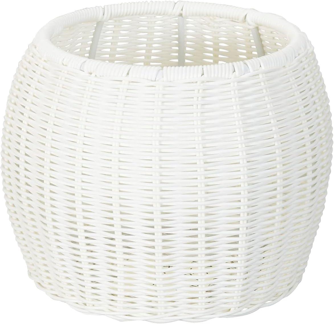 image:imageHousehold Essentials Handwoven Resin Barrel Side Table Storage Container Black 18 H x 20 DiaGrey