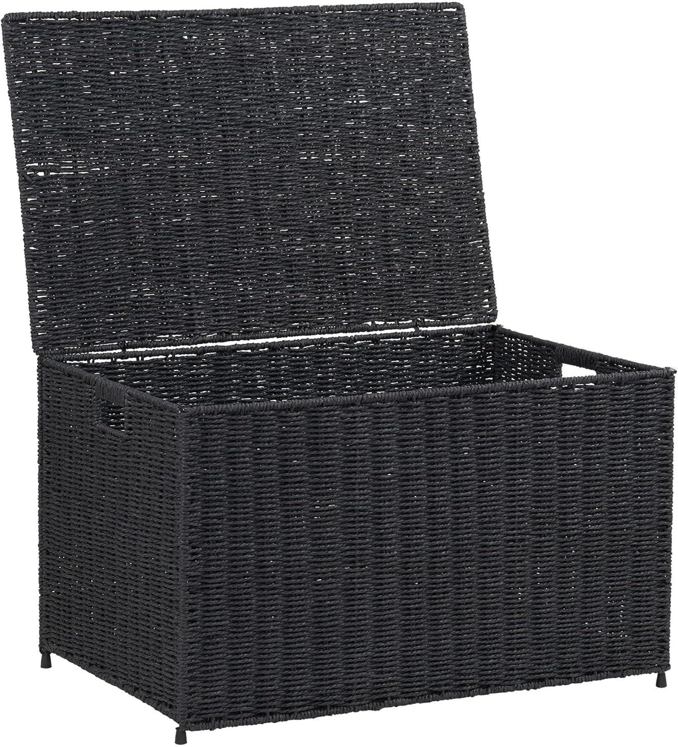 image:imageHousehold Essentials Paper Rope Woven Sturge Chest Large Arctic WhiteBlack
