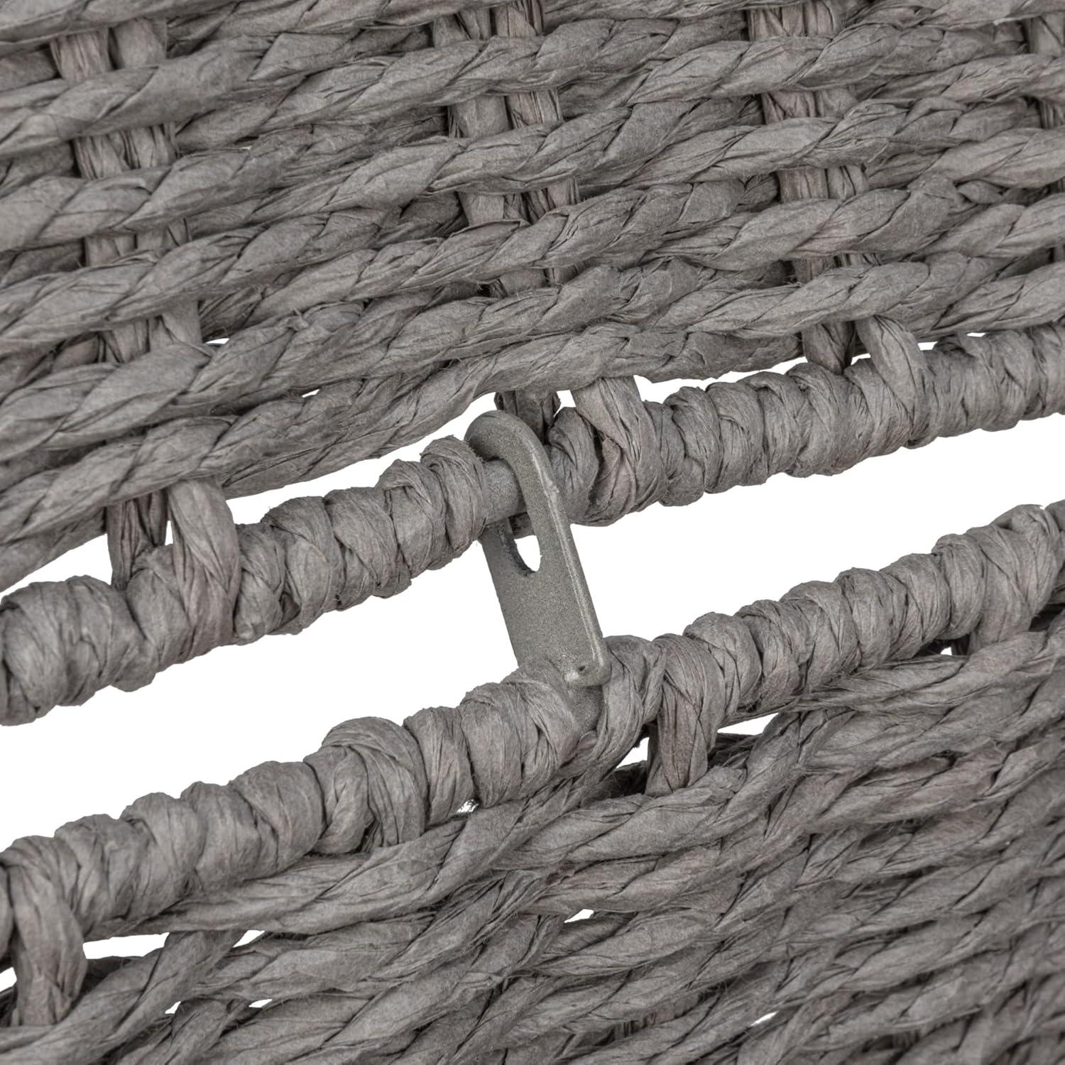 image:imageHousehold Essentials Paper Rope Woven Sturge Chest Large Arctic WhiteGrey