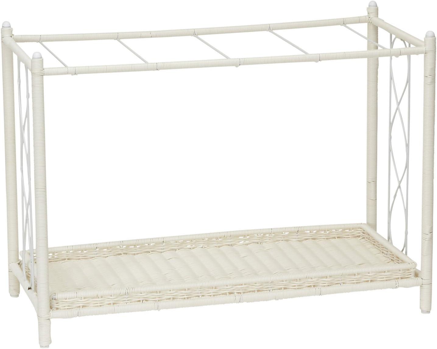 image:imageHousehold Essentials Raised Two Tier Plant Stand with Two Interchangeable Shelves WhiteWhite