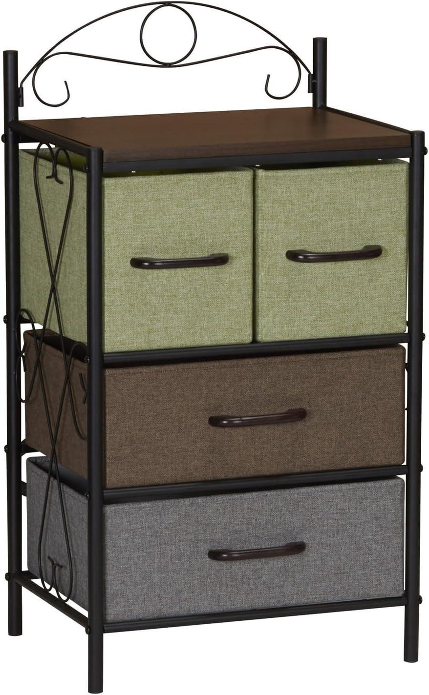 image:imageHousehold Essentials Victoria Dresser Tower Storage Organizer with 8 Drawers White Metal Frame and Scandinavian White TopMulti Color