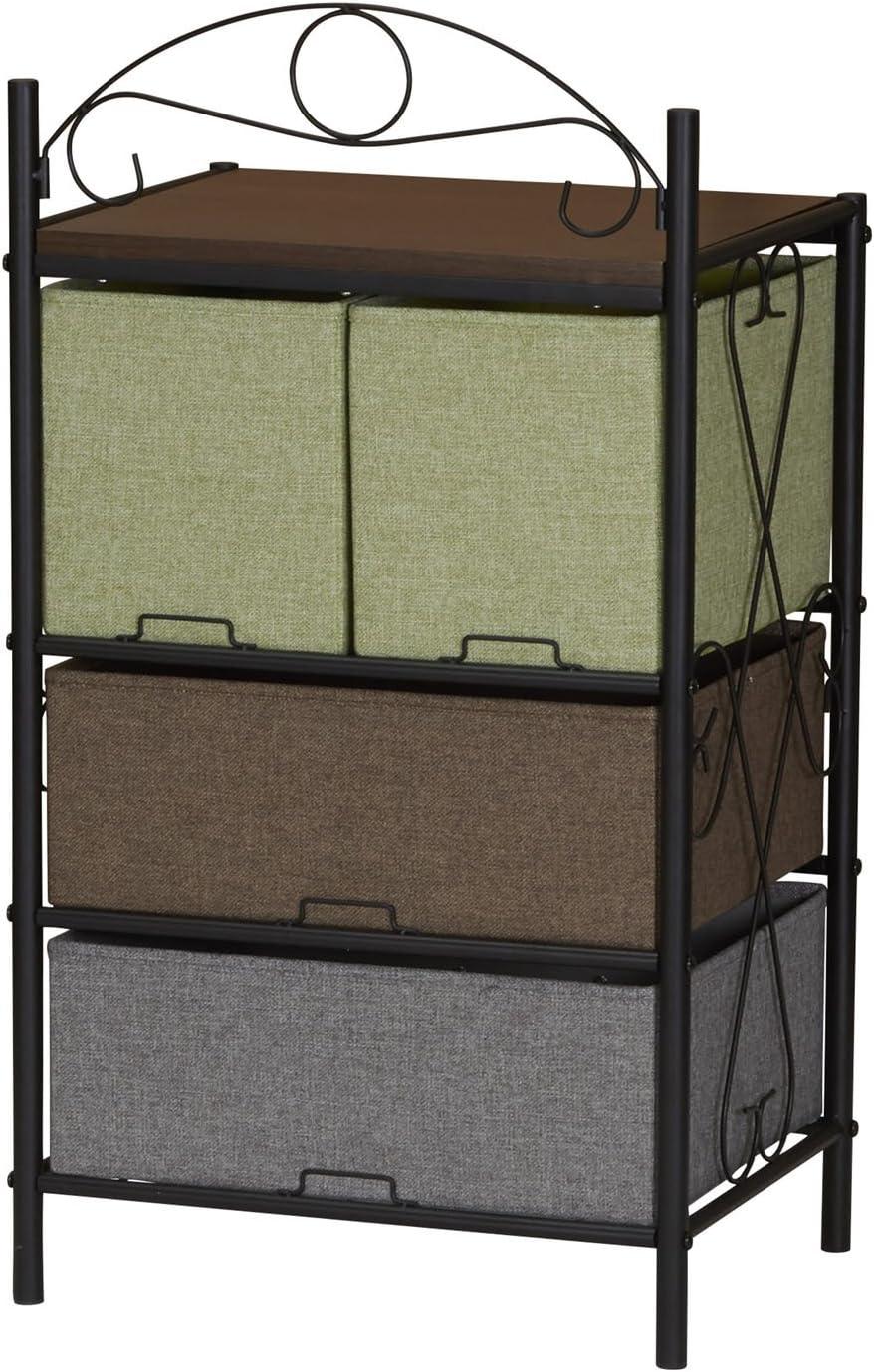 image:imageHousehold Essentials Victoria Dresser Tower Storage Organizer with 8 Drawers White Metal Frame and Scandinavian White TopMulti Color