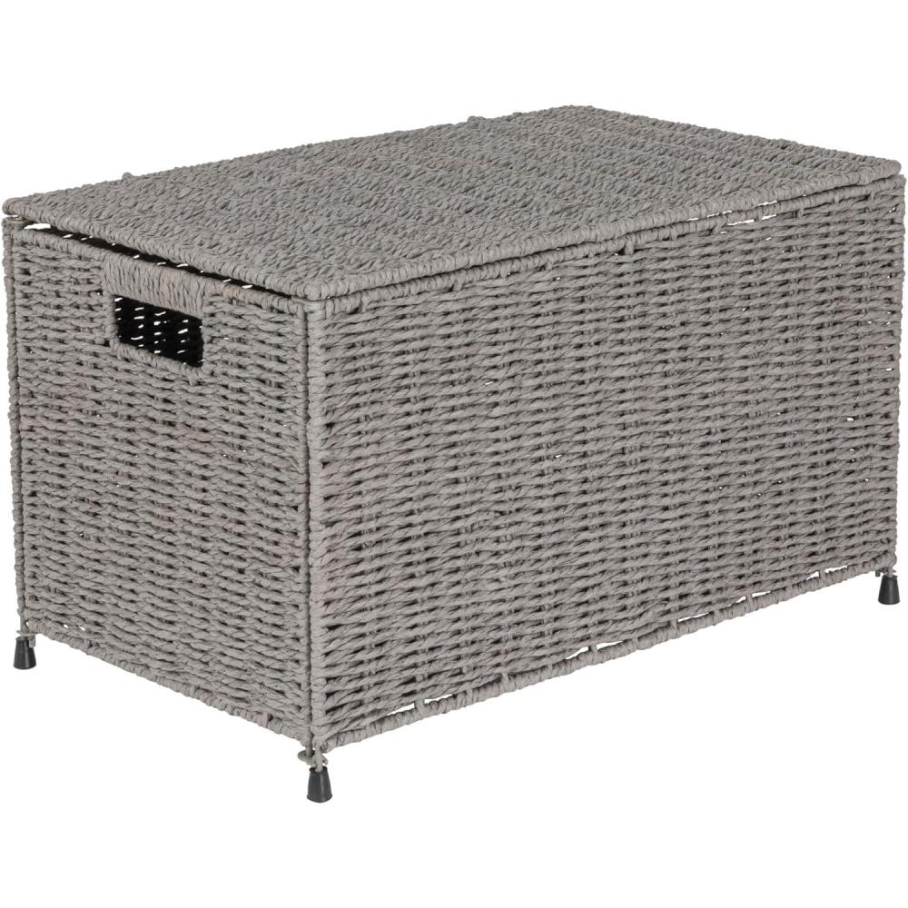 image:imageHousehold Essentials Paper Rope Woven Sturge Chest Large Arctic WhiteGrey