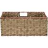 Household Essentials 5 Drawer Seagrass Wicker Storage Unit, Rattan Storage Tower with Protective Coating, Strong Metal Frame, Spacious and, Rustic Modern Design, Handwoven, Natural