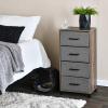 Household Essentials 8014-1 Wooden 4 Drawer Dresser | Storage Night Stand | Mahoganey,Walnut(Ashwood)