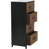 Household Essentials 8014-1 Wooden 4 Drawer Dresser | Storage Night Stand | Mahoganey,Walnut(Black Oak)