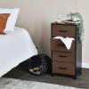 Household Essentials 8014-1 Wooden 4 Drawer Dresser | Storage Night Stand | Mahoganey,Walnut(Black Oak)