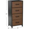 Household Essentials 8014-1 Wooden 4 Drawer Dresser | Storage Night Stand | Mahoganey,Walnut(Black Oak)