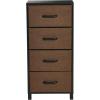 Household Essentials 8014-1 Wooden 4 Drawer Dresser | Storage Night Stand | Mahoganey,Walnut(Black Oak)