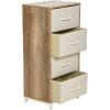 Household Essentials 8014-1 Wooden 4 Drawer Dresser | Storage Night Stand | Mahoganey,Walnut(Coastal Oak)