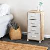 Household Essentials 8014-1 Wooden 4 Drawer Dresser | Storage Night Stand | Mahoganey,Walnut(Coastal Oak)