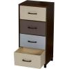 Household Essentials 8014-1 Wooden 4 Drawer Dresser | Storage Night Stand | Mahoganey,Walnut(Walnut)