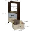 Household Essentials 8014-1 Wooden 4 Drawer Dresser | Storage Night Stand | Mahoganey,Walnut(Walnut)