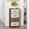 Household Essentials 8014-1 Wooden 4 Drawer Dresser | Storage Night Stand | Mahoganey,Walnut(Walnut)