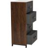 Household Essentials 8014-1 Wooden 4 Drawer Dresser | Storage Night Stand | Mahoganey,Walnut(Walnut2)